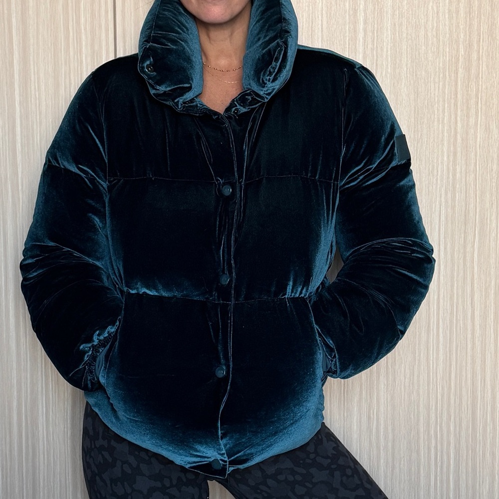 SAM. Velvet Teal Puffer Jacket